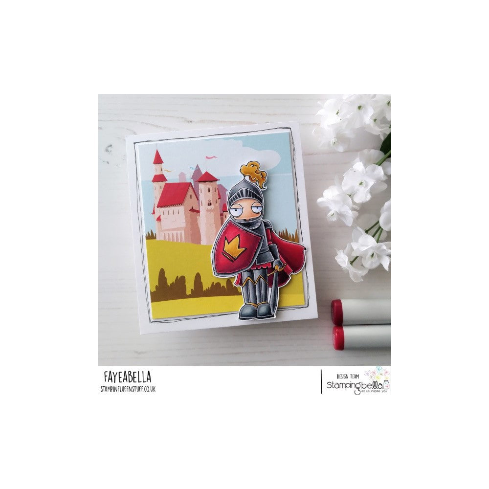 Stamping Bella Oddball Fairytale Knight Cling Stamp eb1224 castle