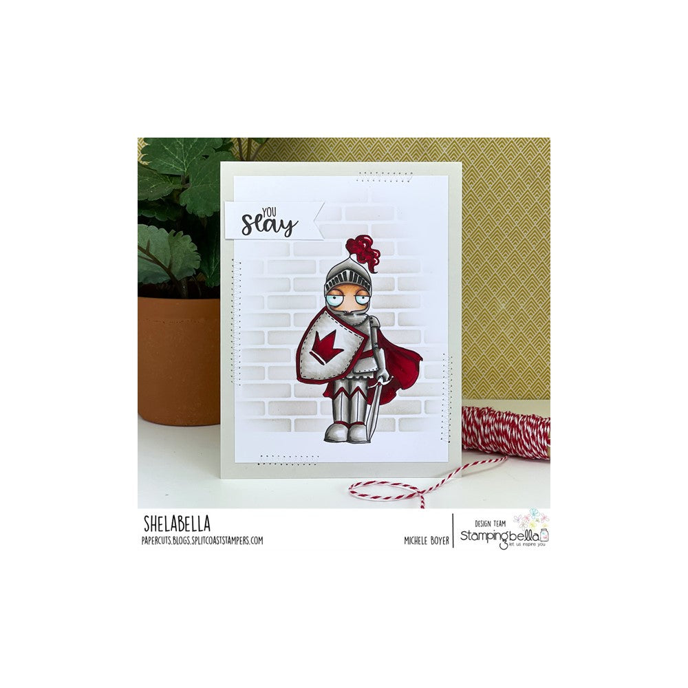 Stamping Bella Oddball Fairytale Knight Cling Stamp eb1224 you'll slay