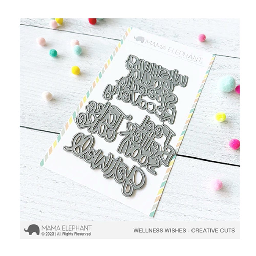 Mama Elephant Wellness Wishes Creative Cuts Steel Dies