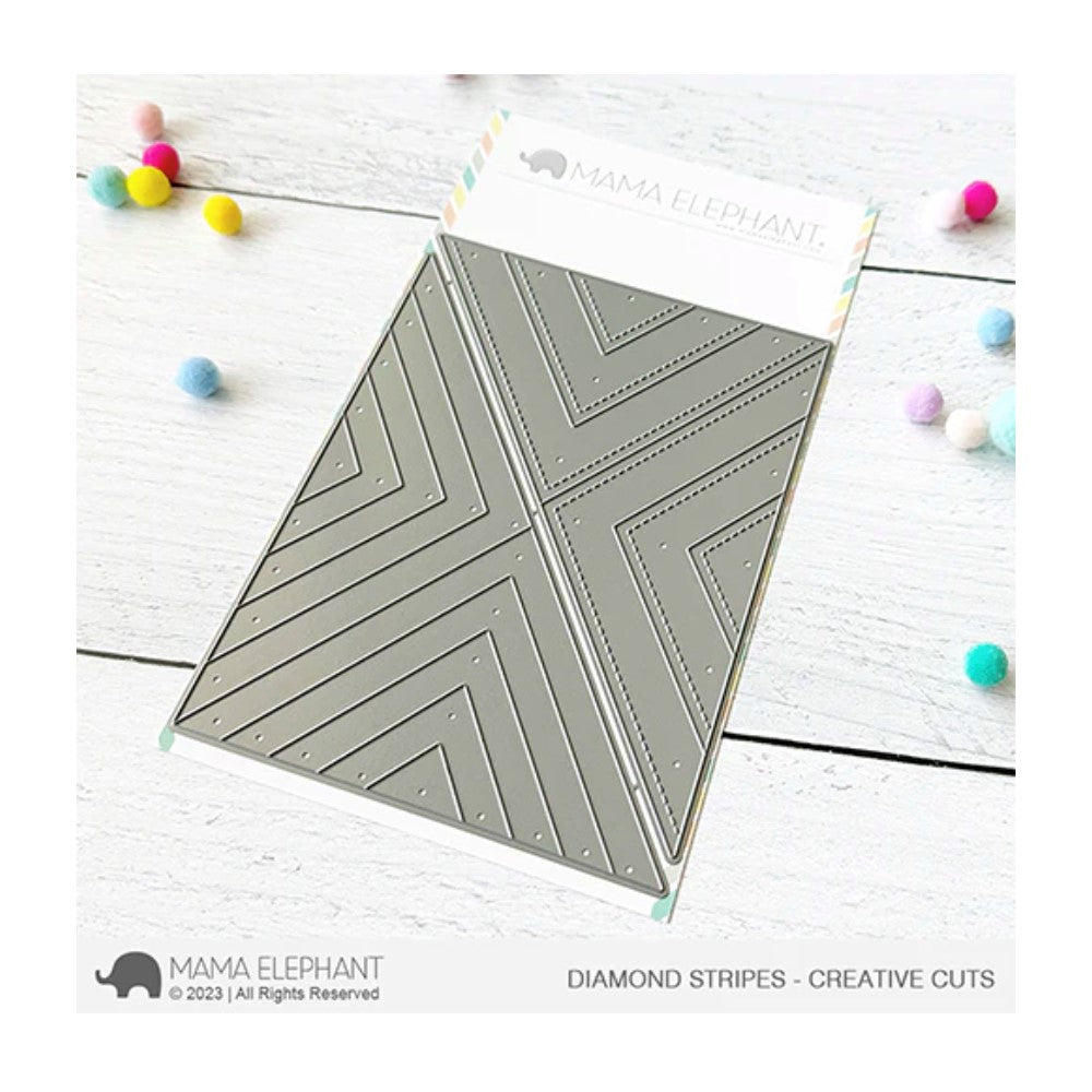 Mama Elephant Diamond Stripes Creative Cuts Steel Dies