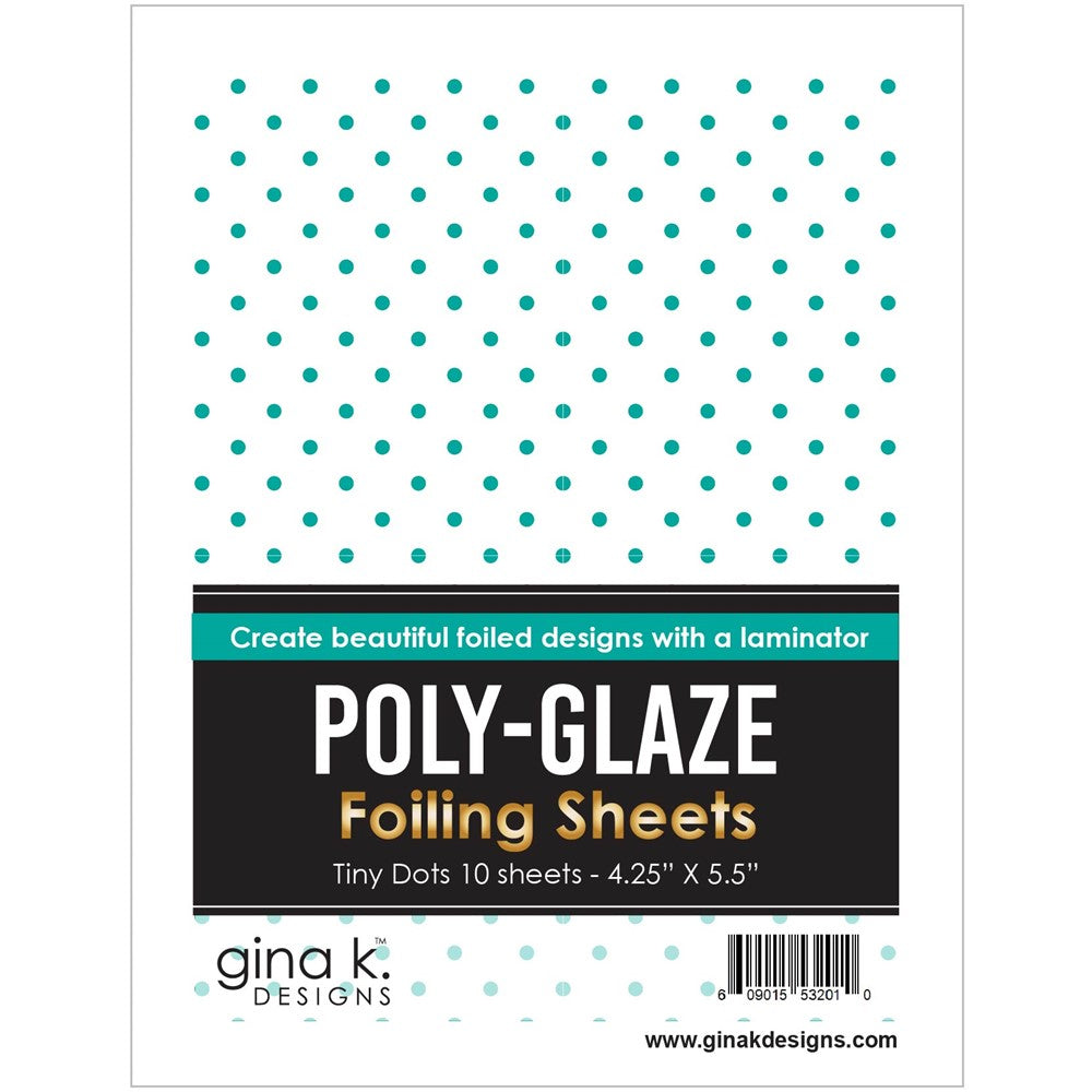 Gina K Designs Tiny Dots Poly-Glaze Foiling Sheets pgftd
