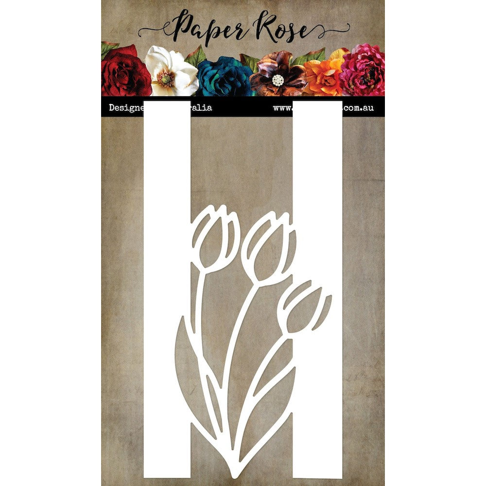 Paper Rose Tulip Borders Die