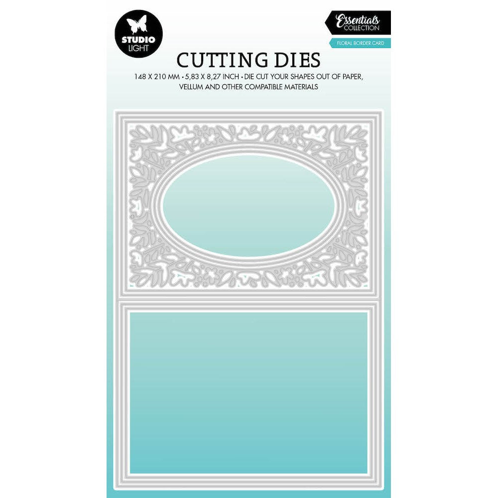 Studio Light Floral Border Card Dies slescd518