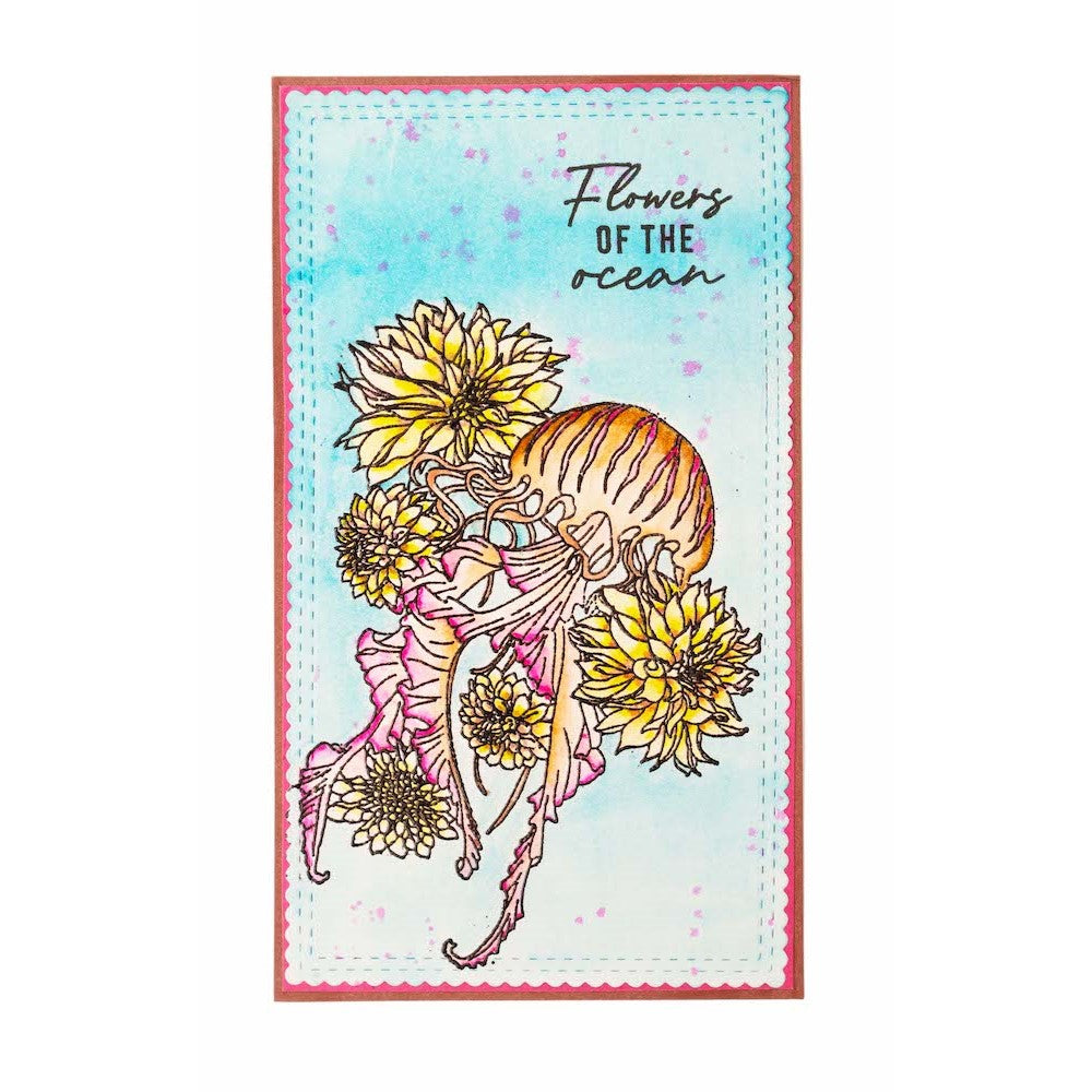 Studio Light Flower Squid Clear Stamps slesstamp429 flowers of the ocean