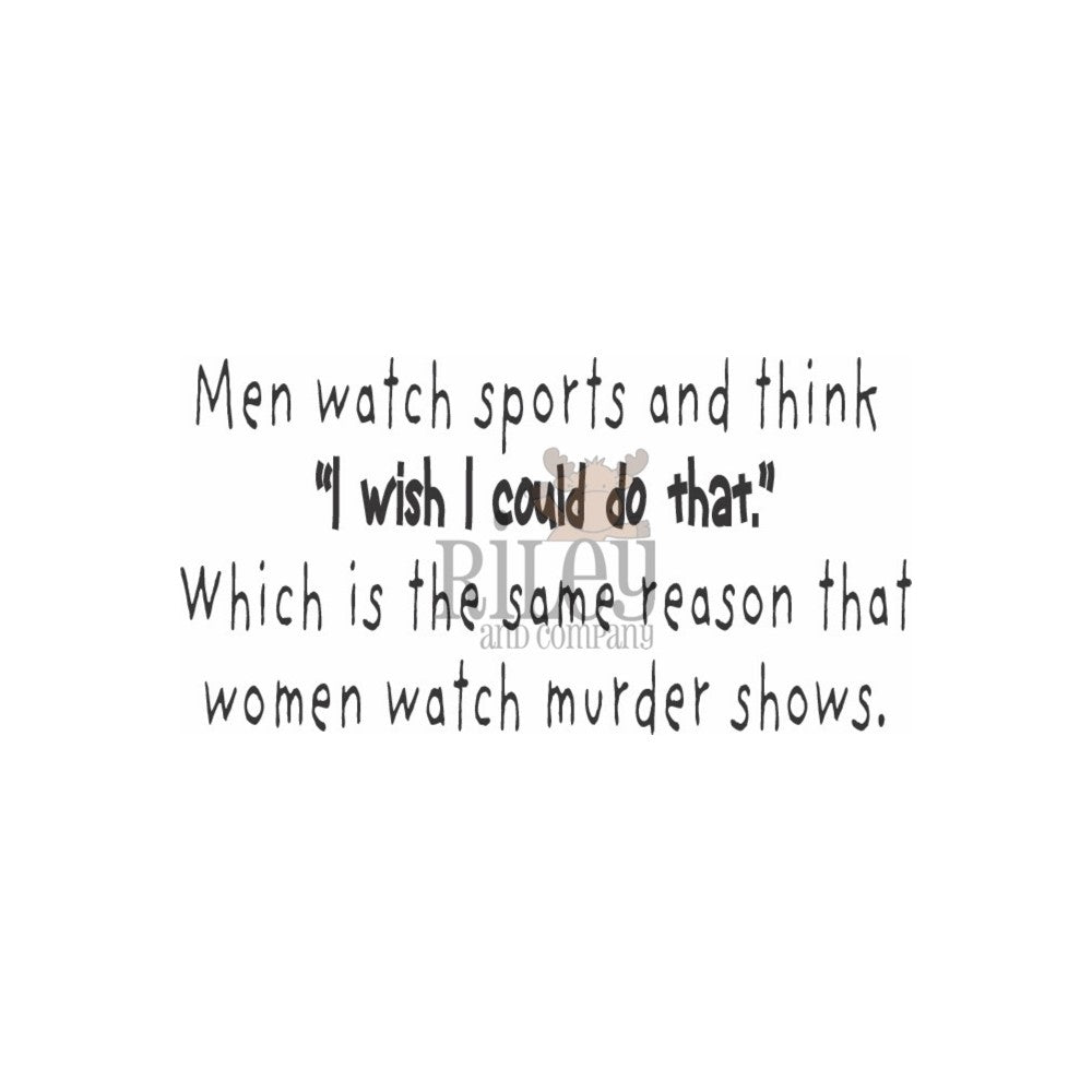 Riley And Company Funny Bones Men Watch Sports Cling Rubber Stamp RWD-1136