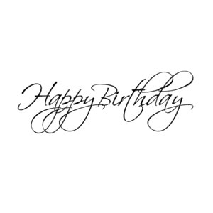 Simon Says Stamp! Penny Black Rubber Stamp FLOURISH BIRTHDAY 4071F