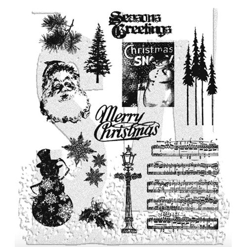 Simon Says Stamp! Tim Holtz Cling Rubber Stamps MINI HOLIDAYS 2 cms096