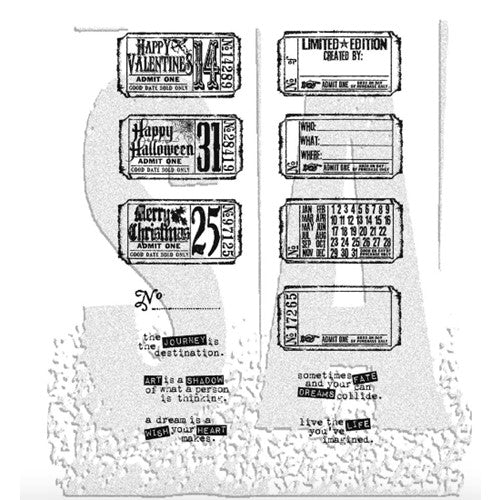 Simon Says Stamp! Tim Holtz Cling Rubber Stamps ODDS AND ENDS 100th Set cms100