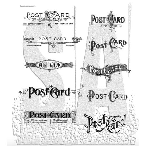 Simon Says Stamp! Tim Holtz Cling Rubber Stamps POSTCARDS cms099