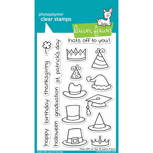 Simon Says Stamp! Lawn Fawn HATS OFF TO YOU Clear Stamps