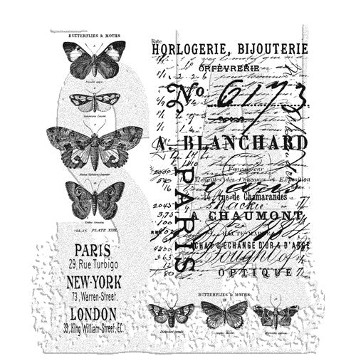 Simon Says Stamp! Tim Holtz Cling Rubber Stamps PAPILLON CMS106 Butterfly
