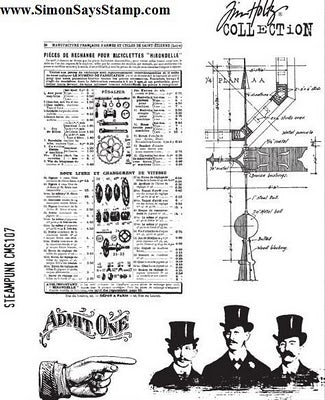 Simon Says Stamp! Tim Holtz Cling Rubber Stamps STEAMPUNK CMS107