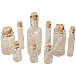 Simon Says Stamp! Tim Holtz Idea-ology CORKED VIALS 9 Glass Bottles TH92899