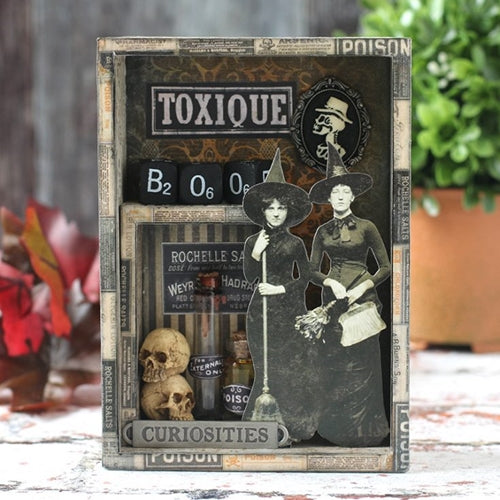Simon Says Stamp! Tim Holtz Idea-ology CORKED VIALS 9 Glass Bottles TH92899