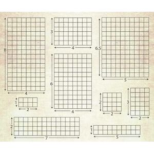 Simon Says Stamp! Tim Holtz 9 GRID ACRYLIC BLOCKS Set to Cling Stamps 521736