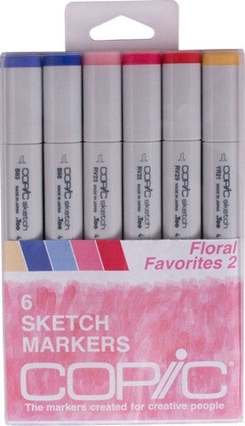 Copic Sketch Markers 6-pkg-floral Favorites 2