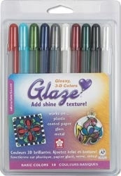 Simon Says Stamp! Sakura GELLY ROLL GLAZE BASIC 10 Pen Set 38369