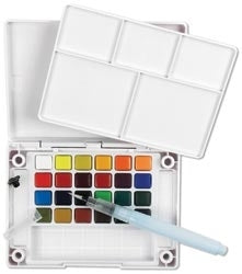 Simon Says Stamp! Sakura KOI WATERCOLORS SKETCH BOX 24 Colors With Waterbrush XNCW24N