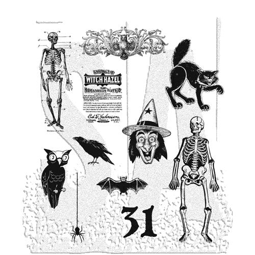 Simon Says Stamp! Tim Holtz Cling Rubber Stamps MINI HALLOWEEN 2 TWO CMS113