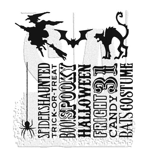 Simon Says Stamp! Tim Holtz Cling Rubber Stamps HALLOWEEN SILHOUETTES CMS115