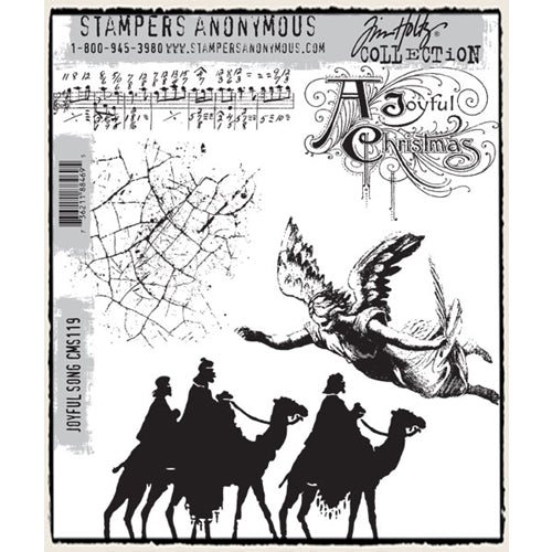 Simon Says Stamp! Tim Holtz Cling Rubber Stamps JOYFUL SONG CMS119