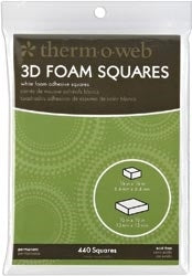 Simon Says Stamp! Therm O Web 3D MOUNTING SQUARES White Foam 3777
