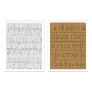 Simon Says Stamp! Tim Holtz Sizzix SUBWAY AND STENCIL Embossing Folders 657948