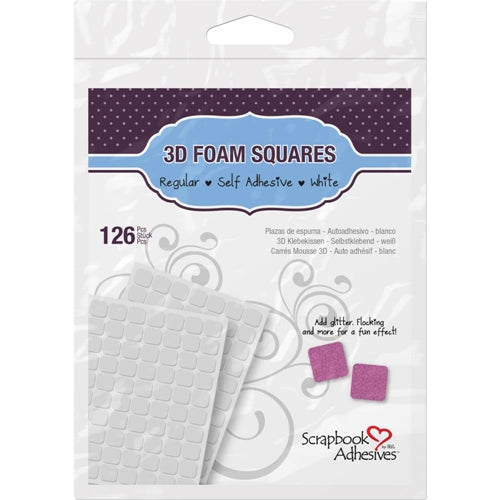 Simon Says Stamp! Scrapbook Adhesives 126 3D WHITE FOAM SQUARES Adhesive 01610