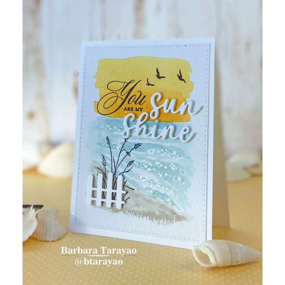 Tim Holtz Distress Ink Pad PUMICE STONE Ranger TIM27140 Summer Beach Card | color-code:ALT97