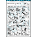 Dare 2B Artzy Special Family Clear Stamp Set 21330