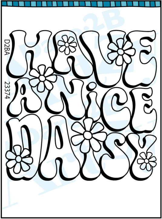 Dare 2B Artzy Have A Nice Daisy Clear Stamp Set 23374