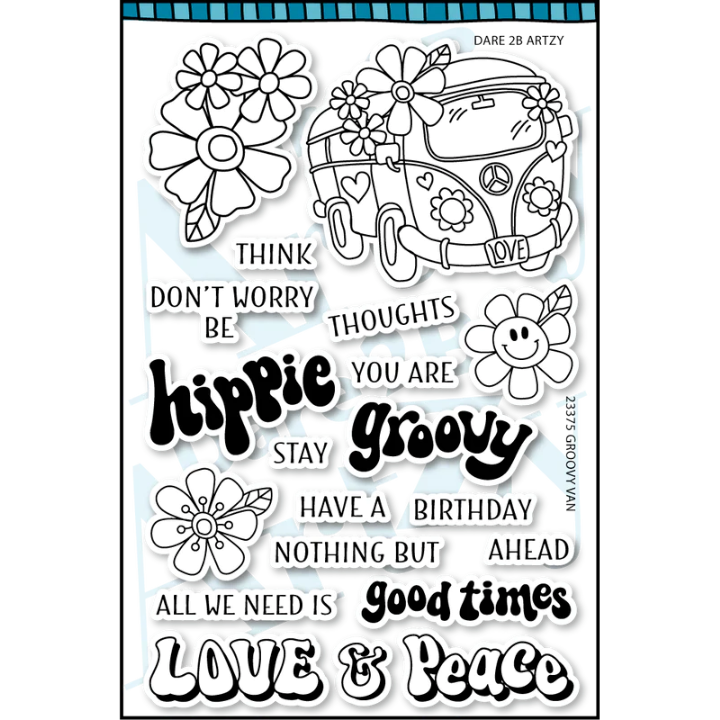 Dare 2B Artzy Groovy Van Clear Stamp Set 23375