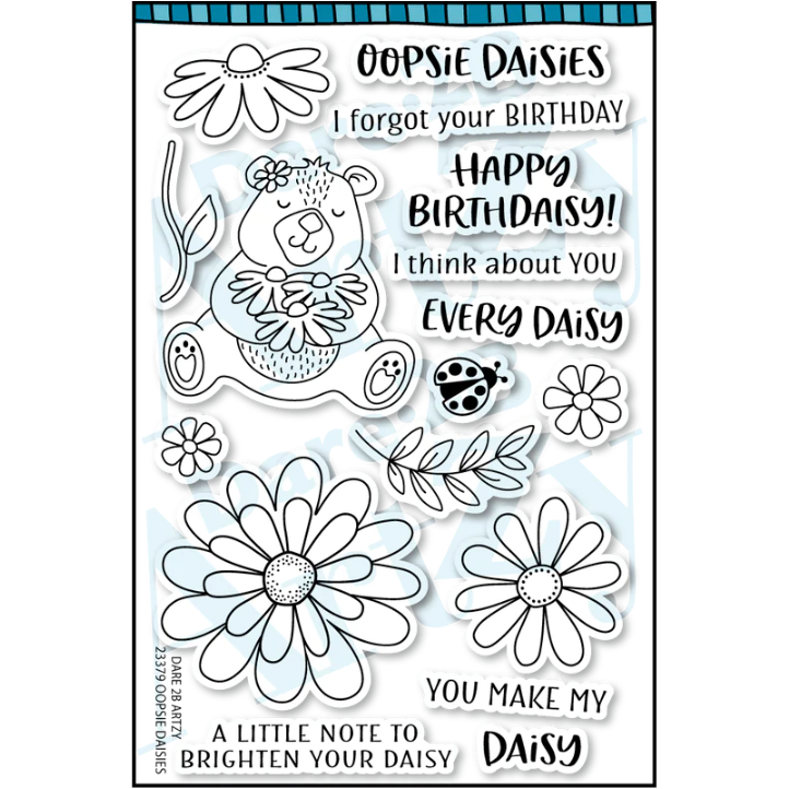 Dare 2B Artzy Oopsie Daisy Clear Stamp Set 23379