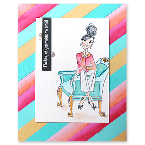 Penny Black Clear Stamps Thoughts of You 30-964 stripes