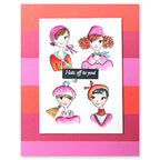 Penny Black Clear Stamps Hats Off 30-967 stripes