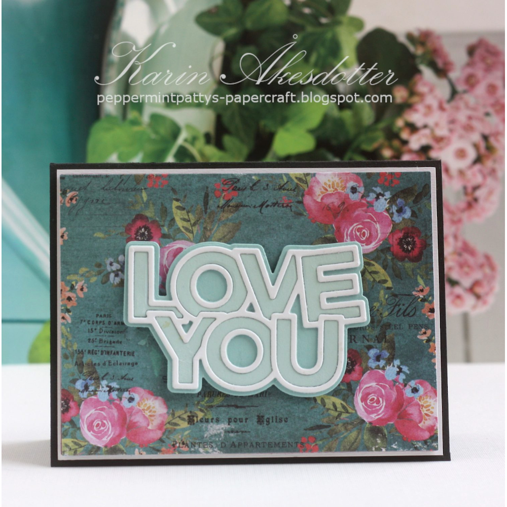 Ranger Archival Ink Pad JET BLACK AIP31468 Floral Love You Card | color-code:ALT9098