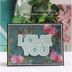 Ranger Archival Ink Pad JET BLACK AIP31468 Floral Love You Card | color-code:ALT9098