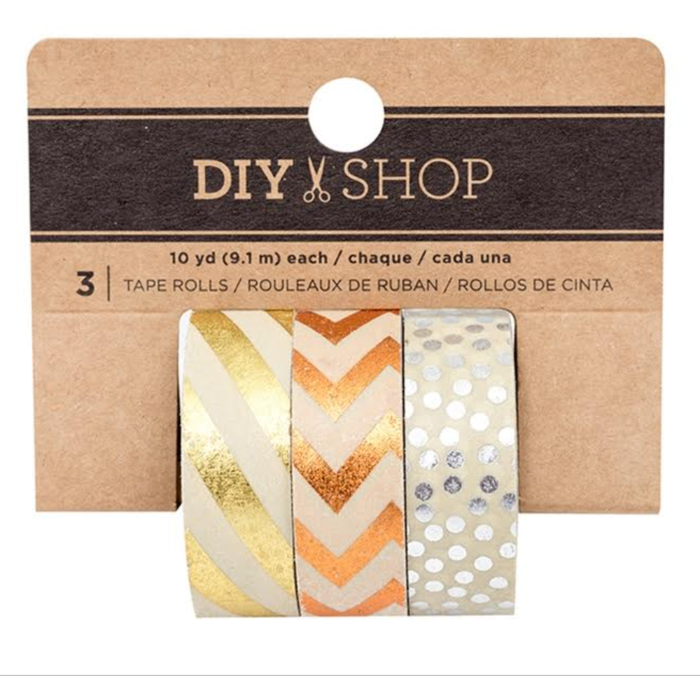 American Crafts DIY Shop Metallic Tape 3 pack 349199