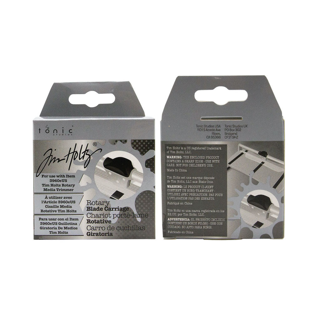 Tim Holtz Tonic Rotary Media Trimmer Replacement Blade 3959e front and back boxed view