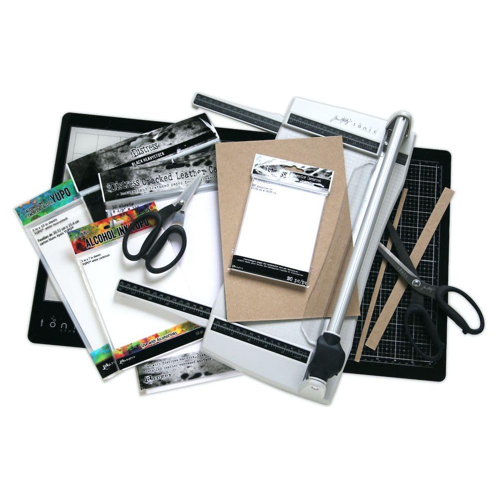 Tim Holtz Tonic Rotary Media Trimmer 3960e Glamour shot with surfaces