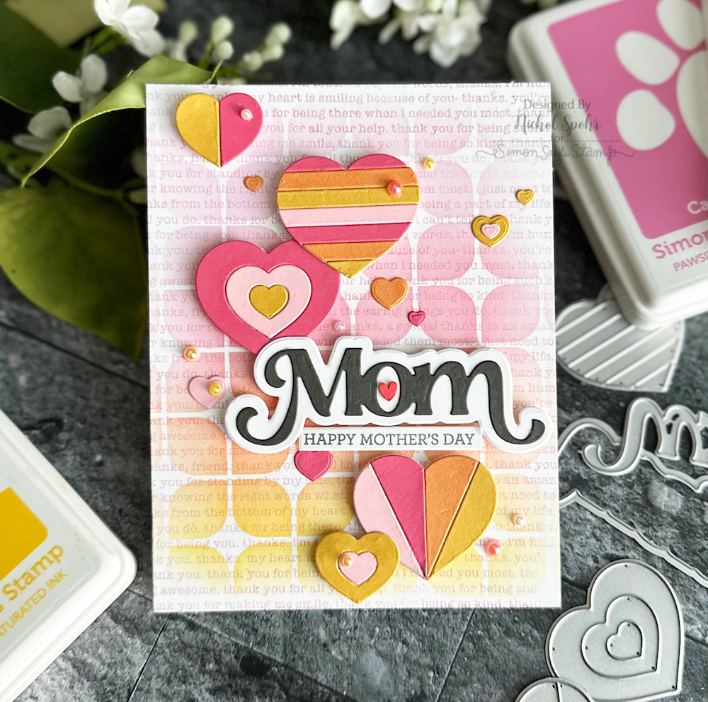 Trinity Stamps CANDY APPLE HEART SPRINKLE Embellishment Box 454214 Geometric Mothers Day Card | color-code:ALT096