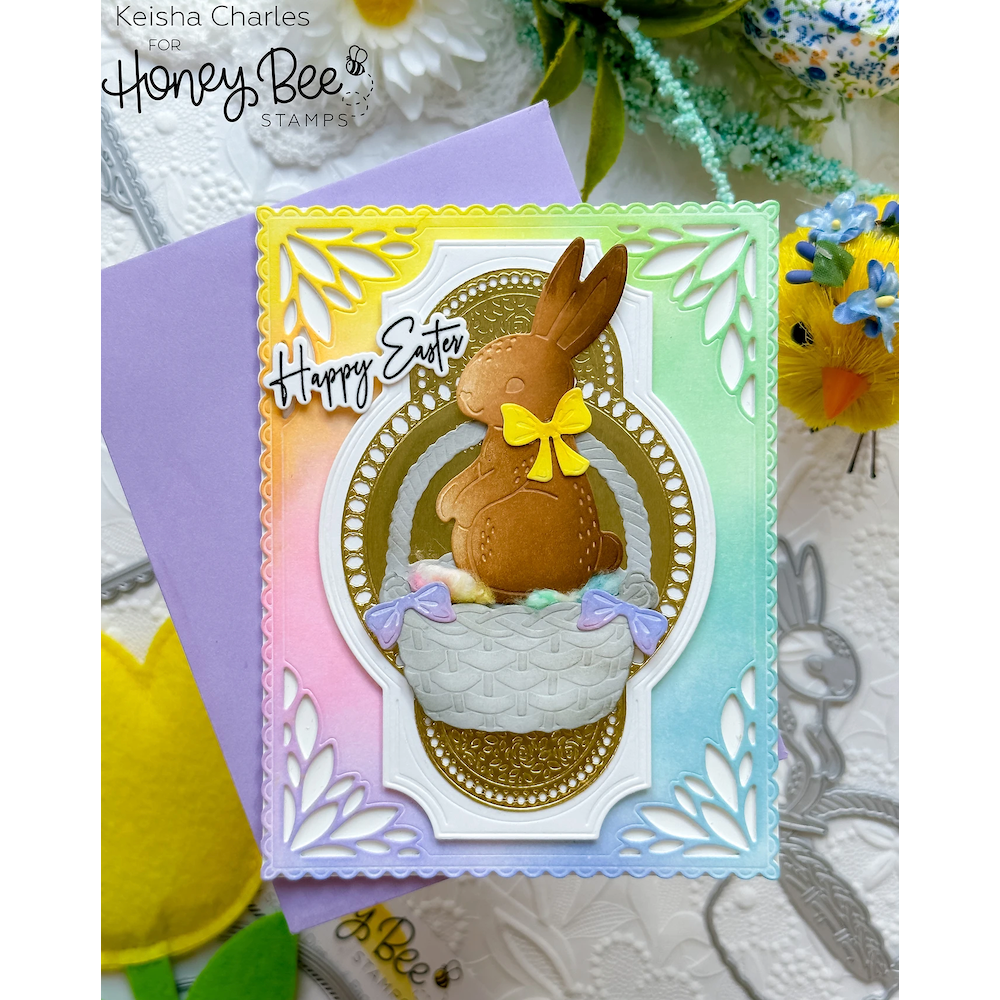 Tim Holtz Distress Ink Pad SHADED LILAC Ranger TIM34957 Bunny Basket Card | color-code:ALT99