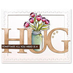 Penny Black Immense Hug Thin Metal Creative Die 51-767 jar