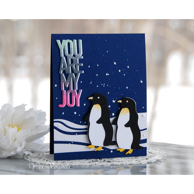 Simon Says Stamp LAYERED CHEERY PENGUIN Wafer Dies s828 Holiday Sparkle My Joy Card | color-code:ALT01