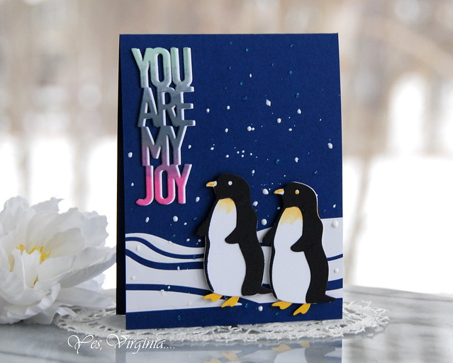 Simon Says Stamp LAYERED CHEERY PENGUIN Wafer Dies s828 Holiday Sparkle My Joy Card | color-code:ALT01