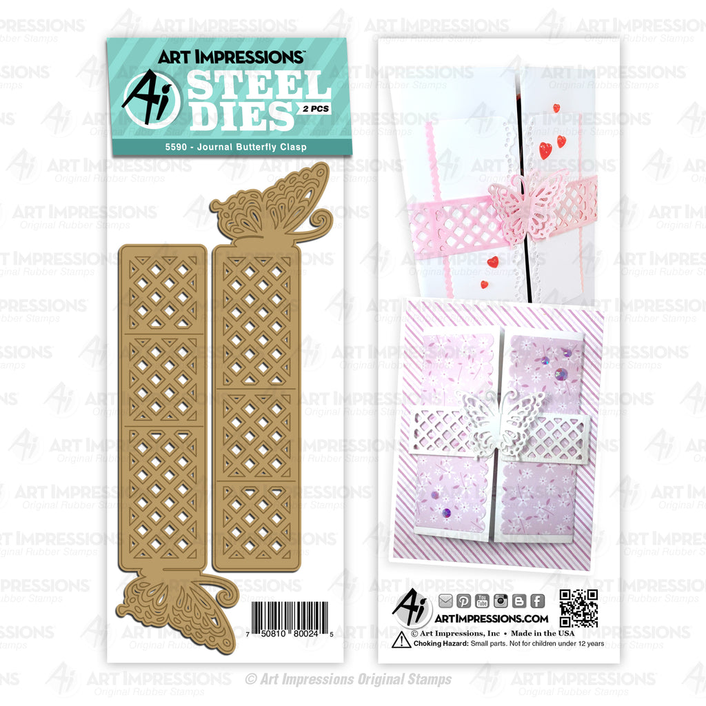 Art Impressions Journal Butterfly Clasp Dies 5590