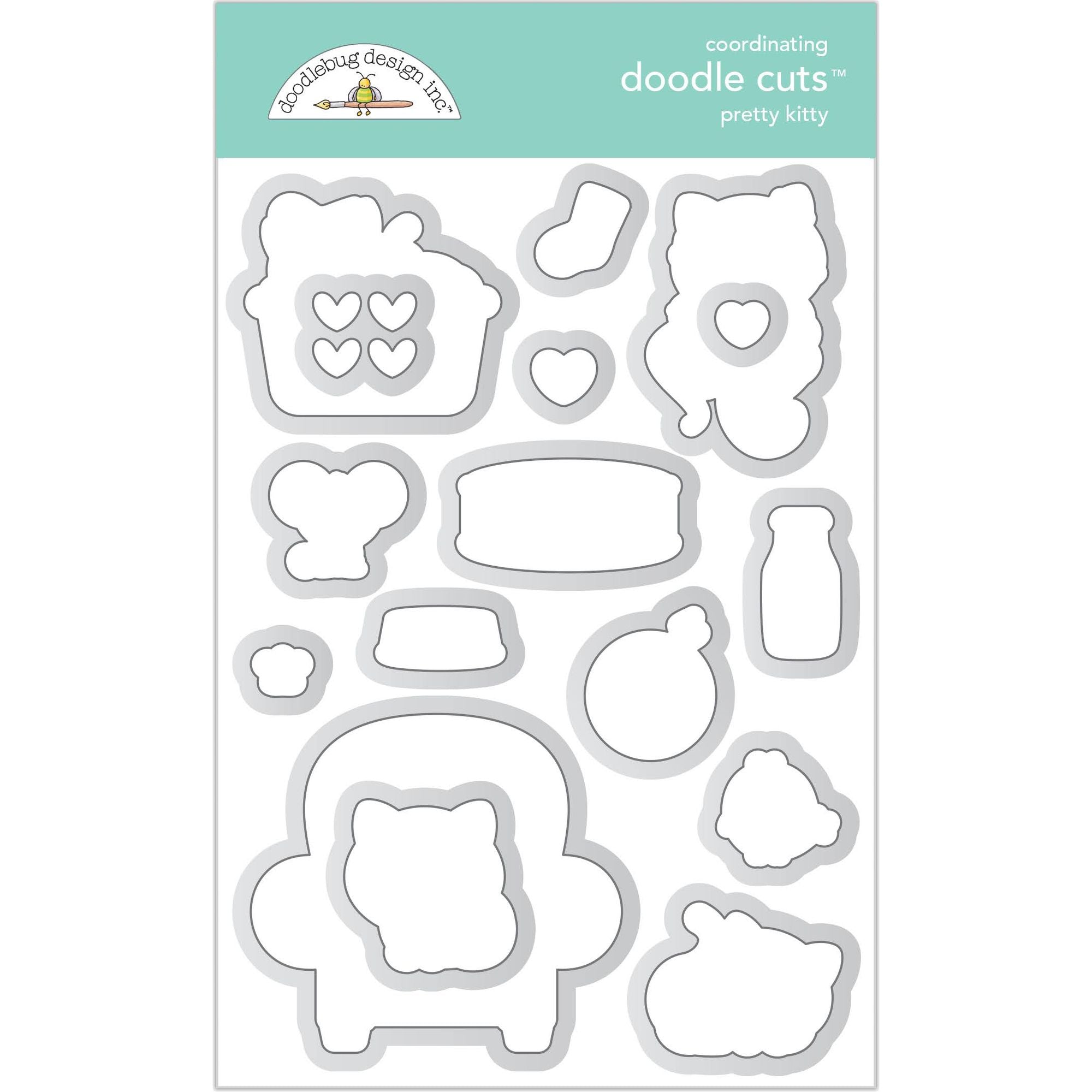 Doodlebug Pretty Kitty Coordinating Dies 7615