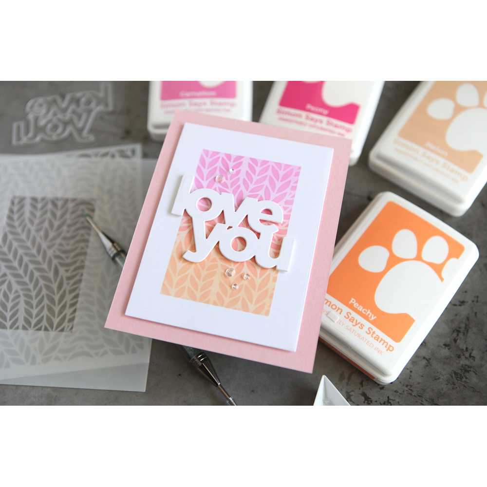 Simon Says Stamp Stencil Chunky Knit ssst221672 Chunky Knit Love You Card | color-code:ALT17