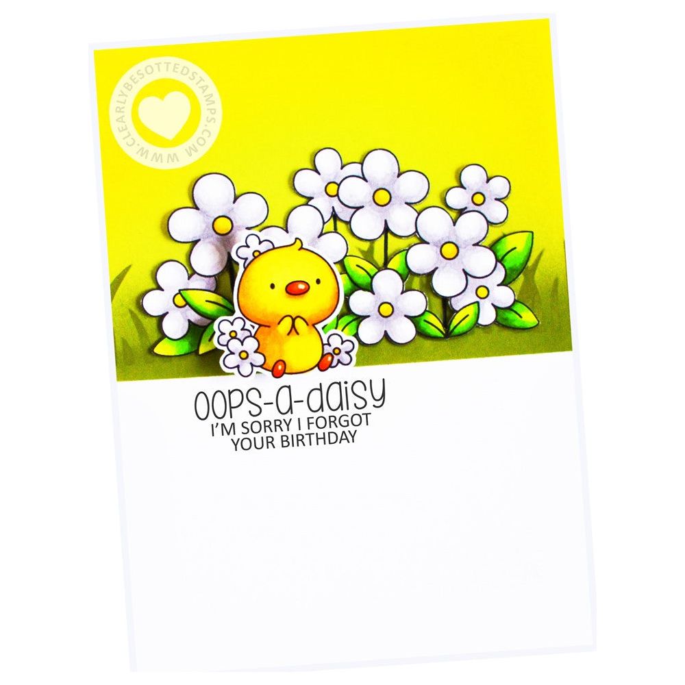 Clearly Besotted Oops A Daisy Clear Stamps duck