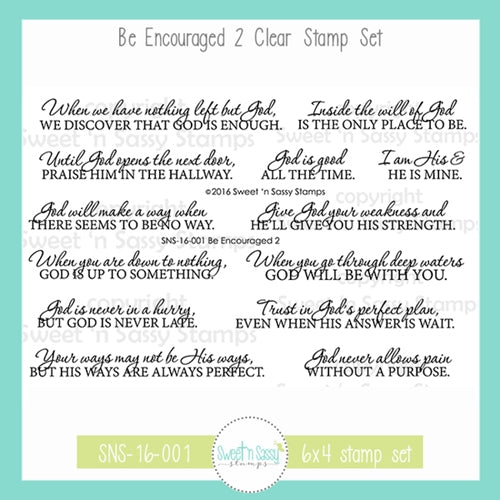 Creative Worship Be Encouraged 2 Clear Stamp Set sns-16-001